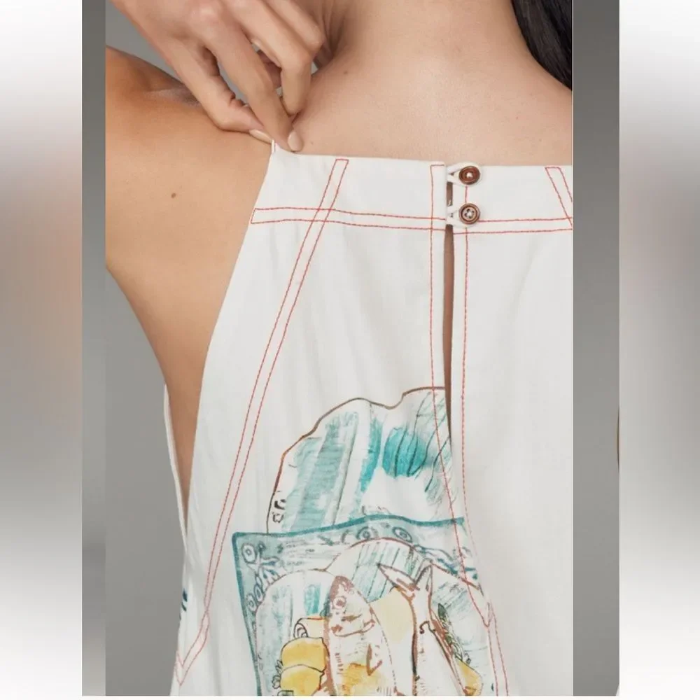 Anthropologie Pilcro Sleeveless Twofer Midi Dress - Picture 4 of 6